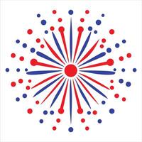 4th of July Fireworks and Spark Design Artwork vector