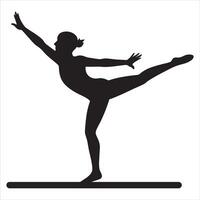 Gymnast Performing Floor Routine Illustration vector