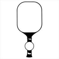 Bold Pickleball Paddle and Ball Design vector