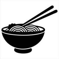 Ramen Soup with Egg and Vegetables Design vector
