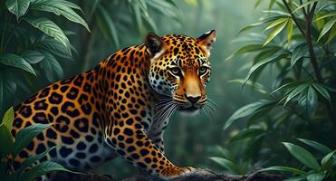 A leopard in the jungle photo