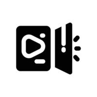 ads glyph icon. Strong and solid icon for websites, mobile interfaces, presentations, and visual branding. High quality and easy to edit. vector