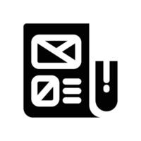 news glyph icon. Strong and solid icon for websites, mobile interfaces, presentations, and visual branding. High quality and easy to edit. vector