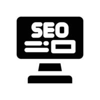 seo glyph icon. Strong and solid icon for websites, mobile interfaces, presentations, and visual branding. High quality and easy to edit. vector