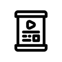 banner line icon. Clean and minimalist icon for websites, mobile apps, presentations, and logos. Fully scalable and customizable for any project. vector