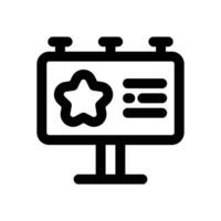 billboard line icon. Clean and minimalist icon for websites, mobile apps, presentations, and logos. Fully scalable and customizable for any project. vector