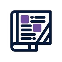 magazine dual tone icon. Sleek and modern icon for websites, mobile apps, marketing materials, and corporate design. Fully scalable and ready to use. vector