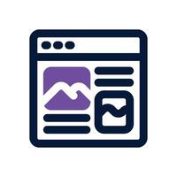 article dual tone icon. Sleek and modern icon for websites, mobile apps, marketing materials, and corporate design. Fully scalable and ready to use. vector
