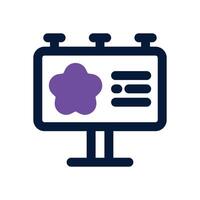 billboard dual tone icon. Sleek and modern icon for websites, mobile apps, marketing materials, and corporate design. Fully scalable and ready to use. vector