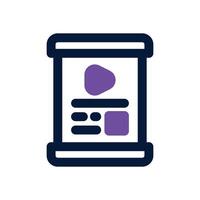 banner dual tone icon. Sleek and modern icon for websites, mobile apps, marketing materials, and corporate design. Fully scalable and ready to use. vector