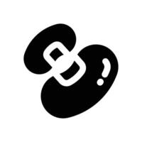 bean glyph icon. Strong and solid icon for websites, mobile interfaces, presentations, and visual branding. High quality and easy to edit. vector