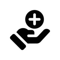 health glyph icon. Strong and solid icon for websites, mobile interfaces, presentations, and visual branding. High quality and easy to edit. vector