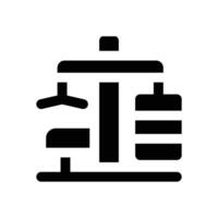 gym glyph icon. Strong and solid icon for websites, mobile interfaces, presentations, and visual branding. High quality and easy to edit. vector