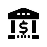 bank glyph icon. Strong and solid icon for websites, mobile interfaces, presentations, and visual branding. High quality and easy to edit. vector