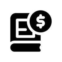 financial guide glyph icon. Strong and solid icon for websites, mobile interfaces, presentations, and visual branding. High quality and easy to edit. vector