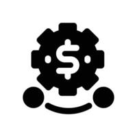 management glyph icon. Strong and solid icon for websites, mobile interfaces, presentations, and visual branding. High quality and easy to edit. vector