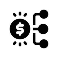 derivative glyph icon. Strong and solid icon for websites, mobile interfaces, presentations, and visual branding. High quality and easy to edit. vector