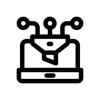 data processing line icon. Clean and minimalist icon for websites, mobile apps, presentations, and logos. Fully scalable and customizable for any project. vector