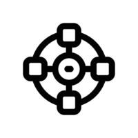 distributed line icon. Clean and minimalist icon for websites, mobile apps, presentations, and logos. Fully scalable and customizable for any project. vector