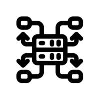 oracle data integration line icon. Clean and minimalist icon for websites, mobile apps, presentations, and logos. Fully scalable and customizable for any project. vector