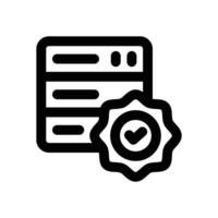 data quality line icon. Clean and minimalist icon for websites, mobile apps, presentations, and logos. Fully scalable and customizable for any project. vector