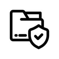 visual data protection line icon. Clean and minimalist icon for websites, mobile apps, presentations, and logos. Fully scalable and customizable for any project. vector