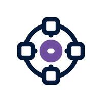 distributed dual tone icon. Sleek and modern icon for websites, mobile apps, marketing materials, and corporate design. Fully scalable and ready to use. vector