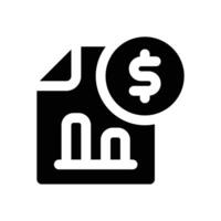 report glyph icon. Strong and solid icon for websites, mobile interfaces, presentations, and visual branding. High quality and easy to edit. vector