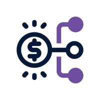 derivative dual tone icon. Sleek and modern icon for websites, mobile apps, marketing materials, and corporate design. Fully scalable and ready to use. vector