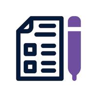 checklist dual tone icon. Sleek and modern icon for websites, mobile apps, marketing materials, and corporate design. Fully scalable and ready to use. vector