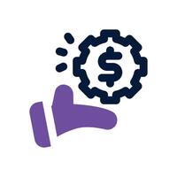 budget management dual tone icon. Sleek and modern icon for websites, mobile apps, marketing materials, and corporate design. Fully scalable and ready to use. vector