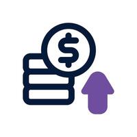 revenue dual tone icon. Sleek and modern icon for websites, mobile apps, marketing materials, and corporate design. Fully scalable and ready to use. vector