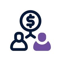 colabotation dual tone icon. Sleek and modern icon for websites, mobile apps, marketing materials, and corporate design. Fully scalable and ready to use. vector