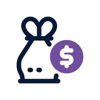 budget dual tone icon. Sleek and modern icon for websites, mobile apps, marketing materials, and corporate design. Fully scalable and ready to use. vector