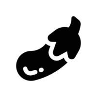 eggplant glyph icon. Strong and solid icon for websites, mobile interfaces, presentations, and visual branding. High quality and easy to edit. vector