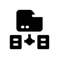data transformation glyph icon. Strong and solid icon for websites, mobile interfaces, presentations, and visual branding. High quality and easy to edit. vector