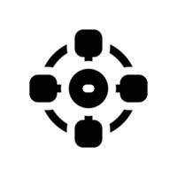 distributed glyph icon. Strong and solid icon for websites, mobile interfaces, presentations, and visual branding. High quality and easy to edit. vector