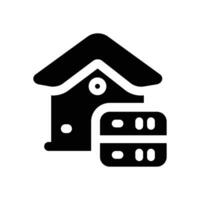 data warehouse glyph icon. Strong and solid icon for websites, mobile interfaces, presentations, and visual branding. High quality and easy to edit. vector