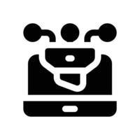 data processing glyph icon. Strong and solid icon for websites, mobile interfaces, presentations, and visual branding. High quality and easy to edit. vector