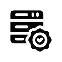 data quality glyph icon. Strong and solid icon for websites, mobile interfaces, presentations, and visual branding. High quality and easy to edit. vector