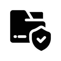 visual data protection glyph icon. Strong and solid icon for websites, mobile interfaces, presentations, and visual branding. High quality and easy to edit. vector