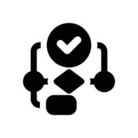 algorithm glyph icon. Strong and solid icon for websites, mobile interfaces, presentations, and visual branding. High quality and easy to edit. vector