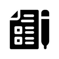 checklist glyph icon. Strong and solid icon for websites, mobile interfaces, presentations, and visual branding. High quality and easy to edit. vector