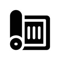 yoga mat glyph icon. Strong and solid icon for websites, mobile interfaces, presentations, and visual branding. High quality and easy to edit. vector