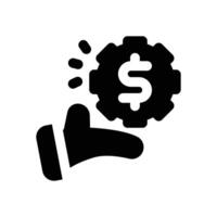 budget management glyph icon. Strong and solid icon for websites, mobile interfaces, presentations, and visual branding. High quality and easy to edit. vector