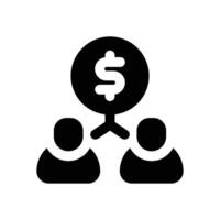 colabotation glyph icon. Strong and solid icon for websites, mobile interfaces, presentations, and visual branding. High quality and easy to edit. vector