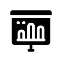 presentation glyph icon. Strong and solid icon for websites, mobile interfaces, presentations, and visual branding. High quality and easy to edit. vector
