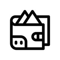wallet line icon. Clean and minimalist icon for websites, mobile apps, presentations, and logos. Fully scalable and customizable for any project. vector