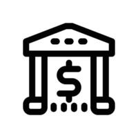 bank line icon. Clean and minimalist icon for websites, mobile apps, presentations, and logos. Fully scalable and customizable for any project. vector