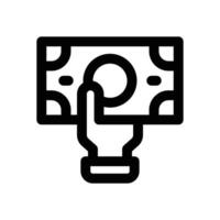 payment line icon. Clean and minimalist icon for websites, mobile apps, presentations, and logos. Fully scalable and customizable for any project. vector